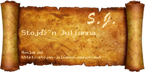 Stoján Julianna névjegykártya